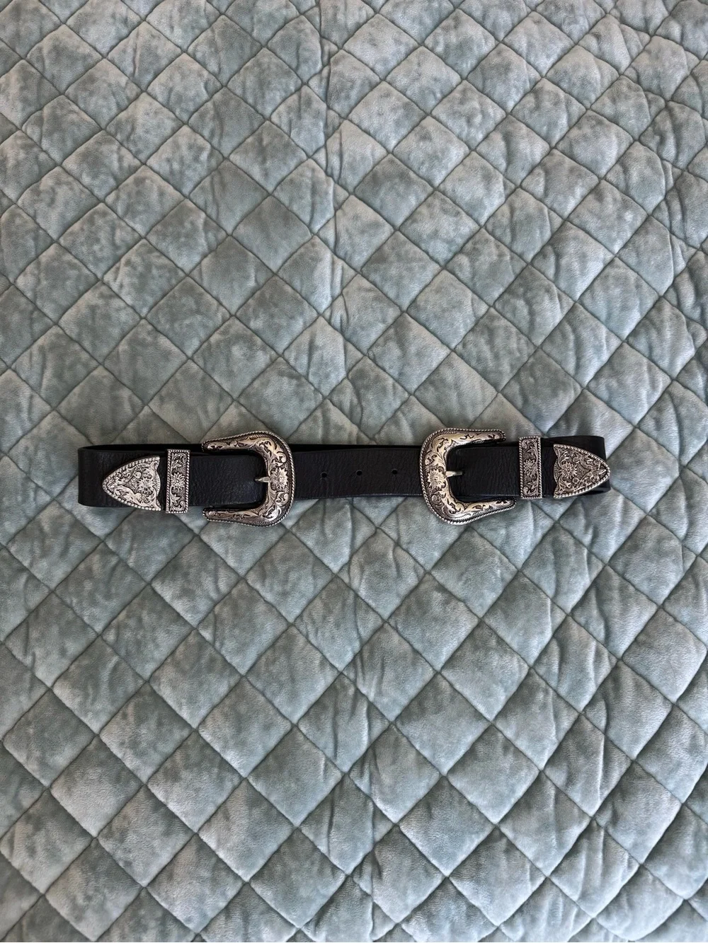 B-Low the Belt Bri Bri Belt with Silver Western Hardware - Picture 1 of 3